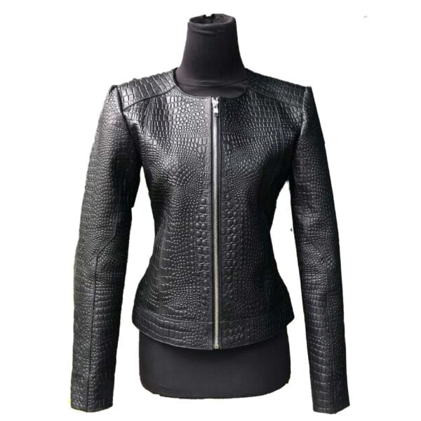 woman luxury leather jacket
