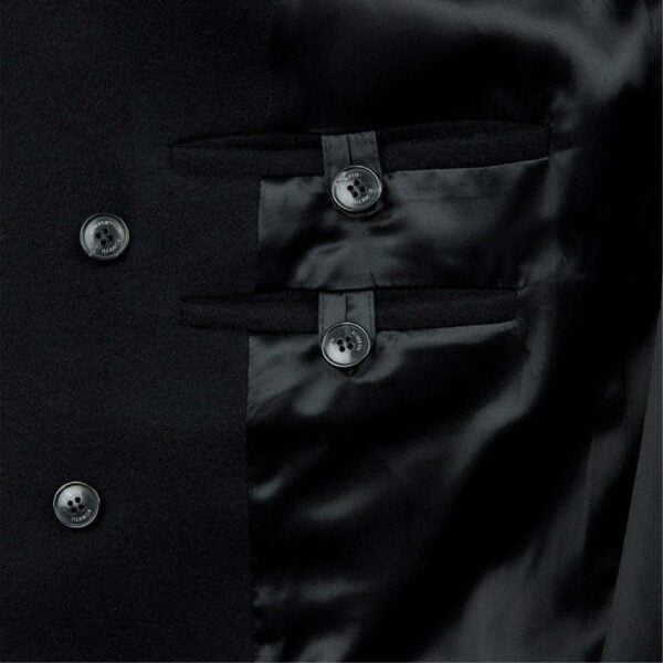 black wool coat pocket style