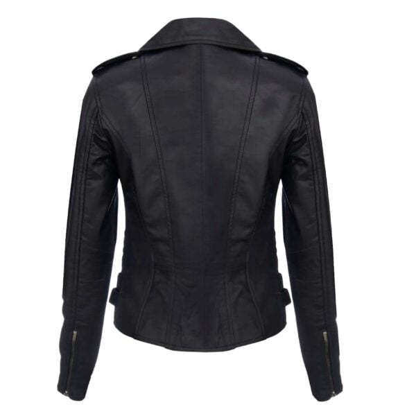 women's leather biker jacket