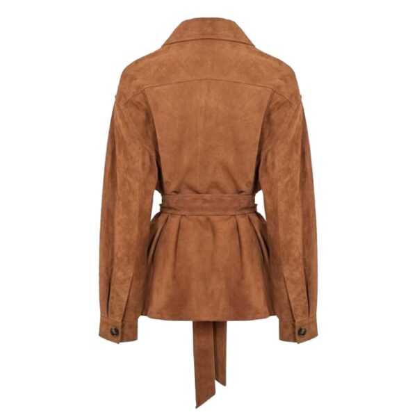 women's suede leather jacket BACKSIDE