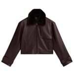 Leather Jacket With Fur Collar Womens