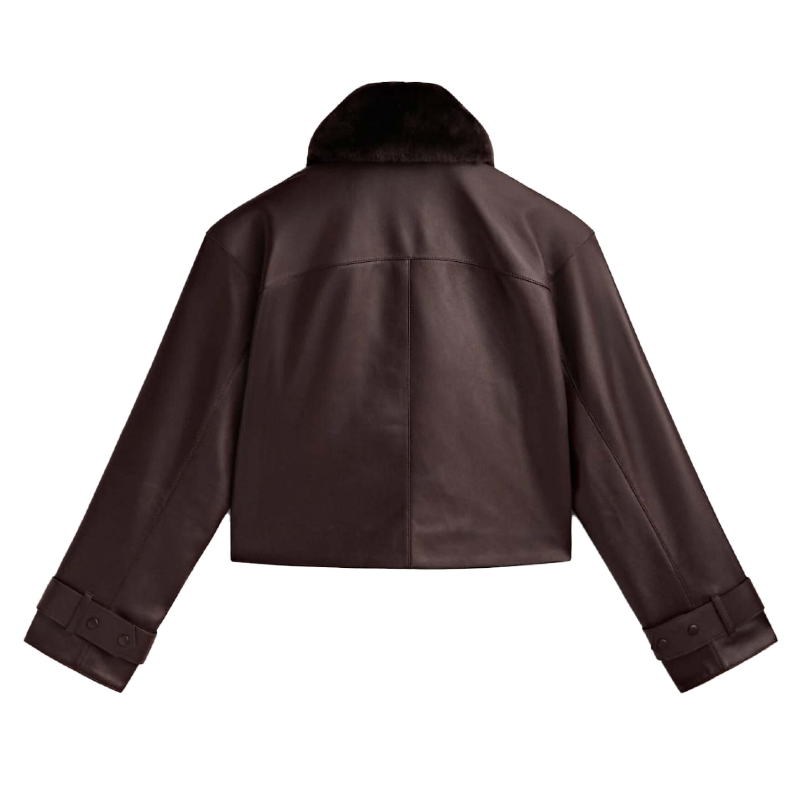 Leather Jacket With Fur Collar Womens