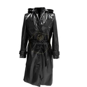 Long Trench Coat With Hood Womens