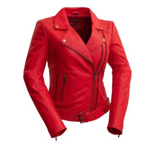 Red Leather Jacket Women