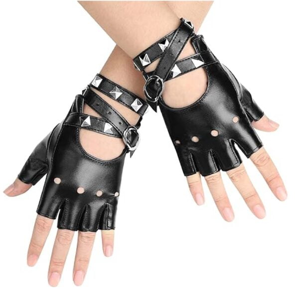 Leather Fingerless Gloves