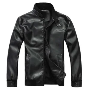 Long Sleeve Leather Jacket