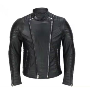 Black Vintage Leather Jacket 