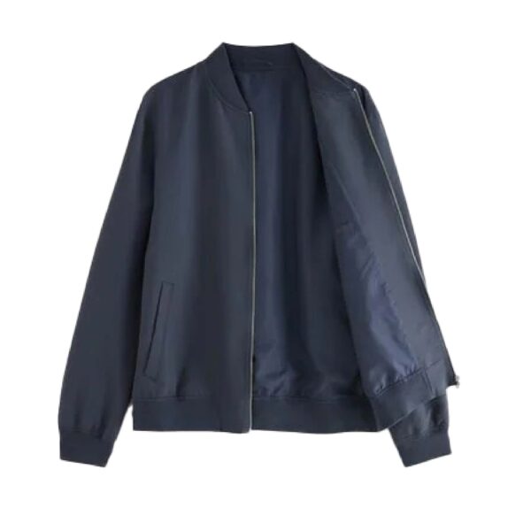 Leather Bomber Jacket open view