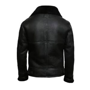 Black Leather Aviator Jacket